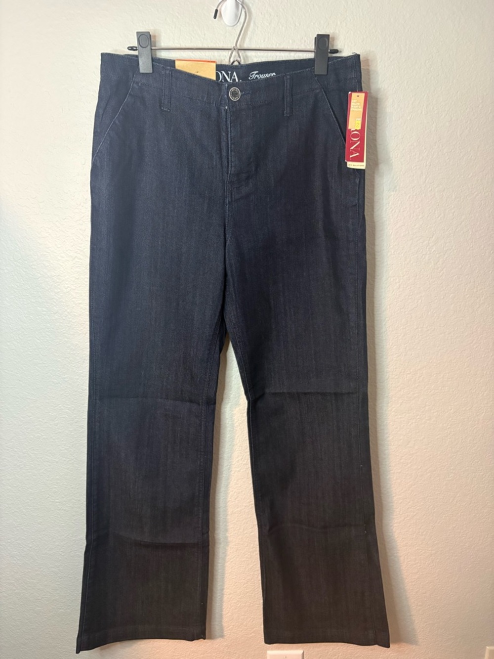 Merona Dark Denim Straight-Leg Trousers